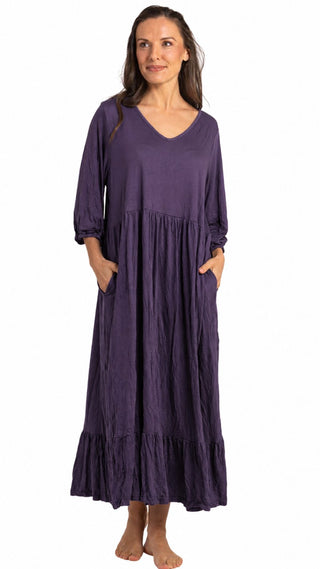 Lady Jayne Cotton Stretch Nightie - Aubergine