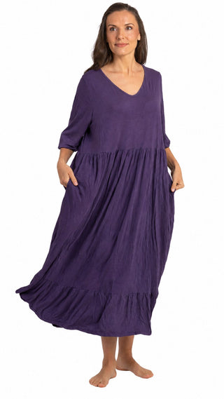 Lady Jayne Cotton Stretch Nightie - Aubergine