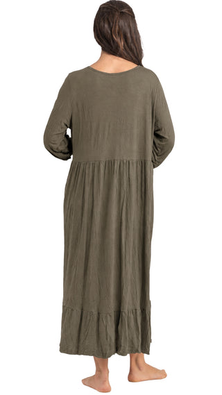 Lady Jayne Cotton Stretch Nightie - Khaki