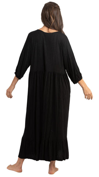 Lady Jayne Cotton Stretch Nightie - Black