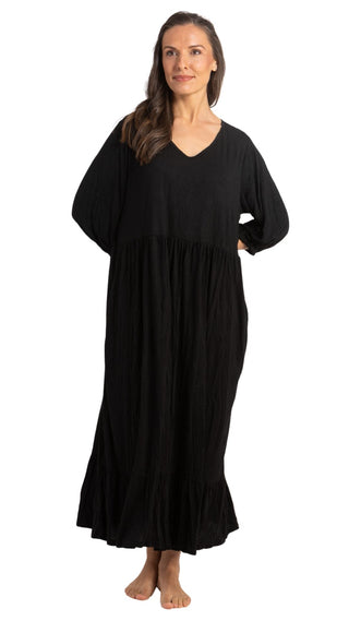 Lady Jayne Cotton Stretch Nightie - Black