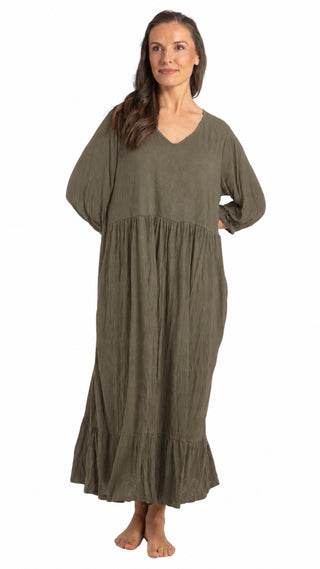 Lady Jayne Cotton Stretch Nightie - Khaki