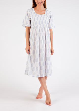 Paisley Cotton Nightie - Short Sleeve