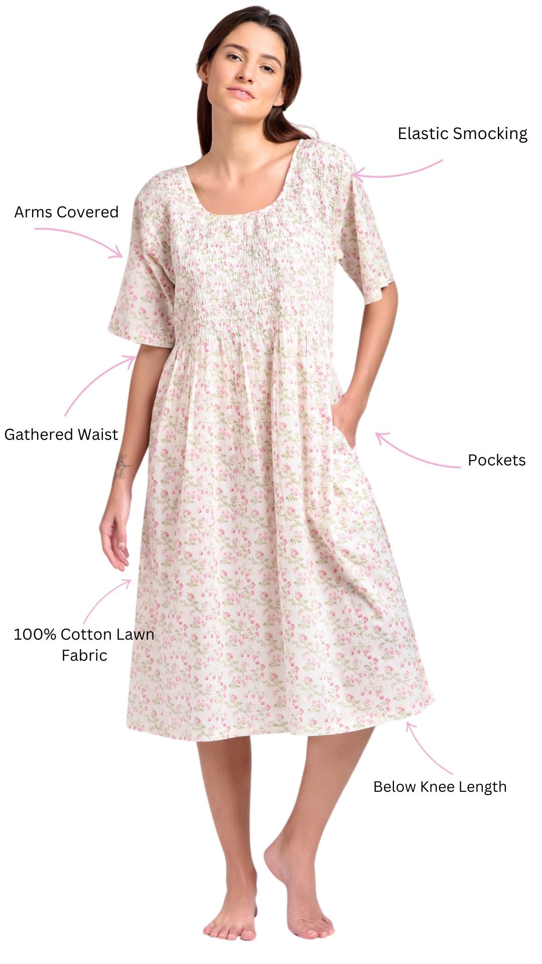 Mabel Short Sleeve Cotton Nightie