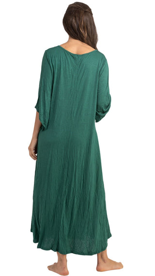 Madeline Stretch Cotton Nightie - Emerald
