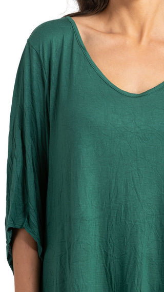 Madeline Stretch Cotton Nightie - Emerald