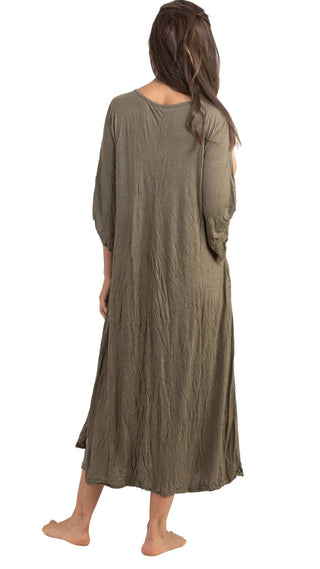 Madeline Stretch Cotton Nightie - Khaki