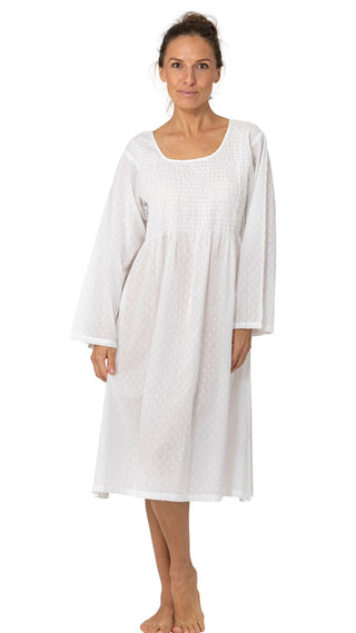 Margot Long Sleeve White Nightie