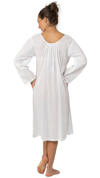 Margot Long Sleeve White Nightie