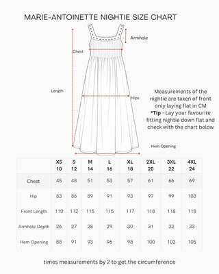 Marie Antoinette Sleeveless Nightie Navy Blue