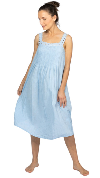 Marie Antoinette Sleeveless Nightie Powder Blue
