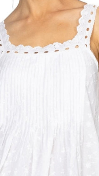 Marie Antoinette Sleeveless Nightie - White