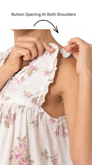 Mimi Lavender Rose Sleeveless Nightdress