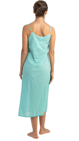 Mint Long Cotton Slip