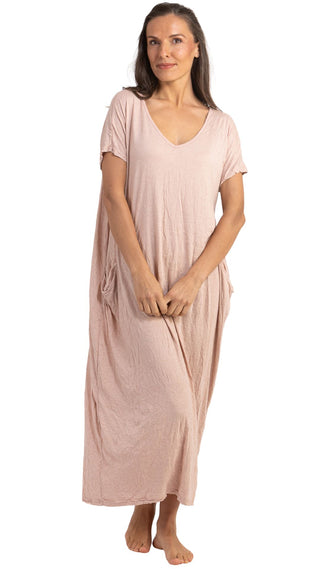 Miss Audrey Cotton Stretch Nightie - Blush