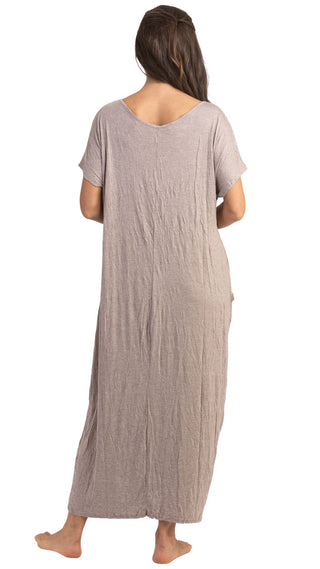 Miss Audrey Stretch Cotton Nightie - Sand