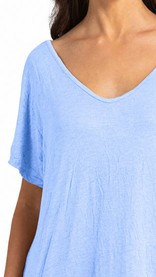 Miss Audrey Cotton Stretch Nightie - Sky