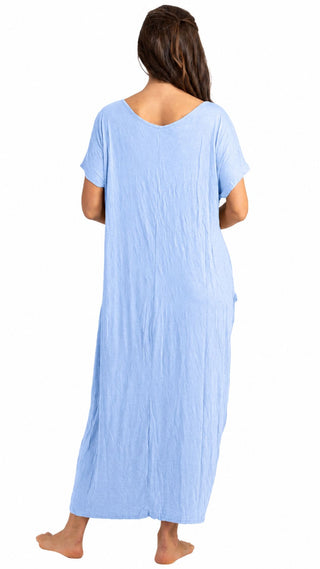 Miss Audrey Cotton Stretch Nightie - Sky