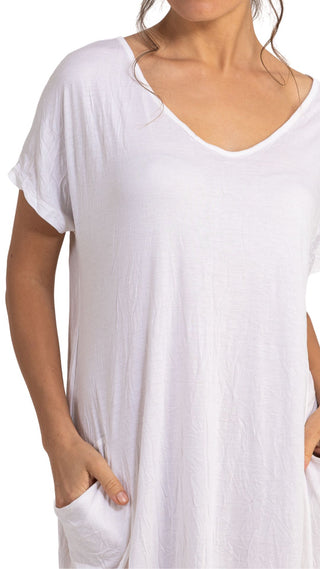 Miss Audrey Stretch Cotton Nightie - White