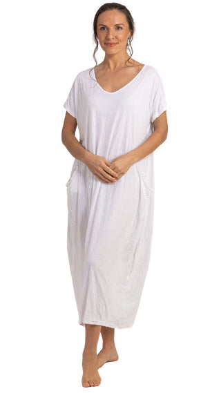 Miss Audrey Stretch Cotton Nightie - White