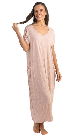 Miss Audrey Cotton Stretch Nightie - Blush