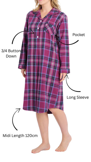 Mulberry Flannelette Nightie