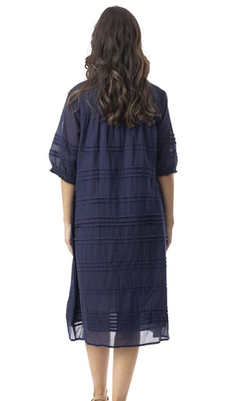 Noosa Short Sleeve Navy Dress