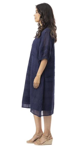 Noosa Short Sleeve Navy Dress