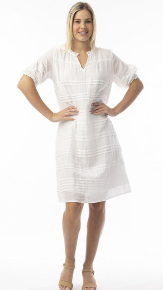 Noosa Short Sleeve White Dress
