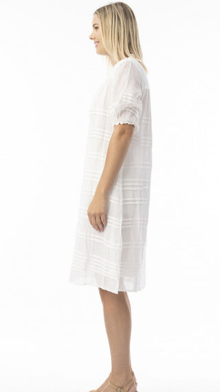 Noosa Short Sleeve White Dress