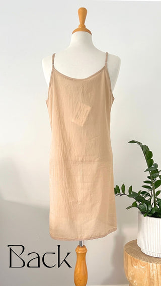 Midi Slip Cotton - NUDE