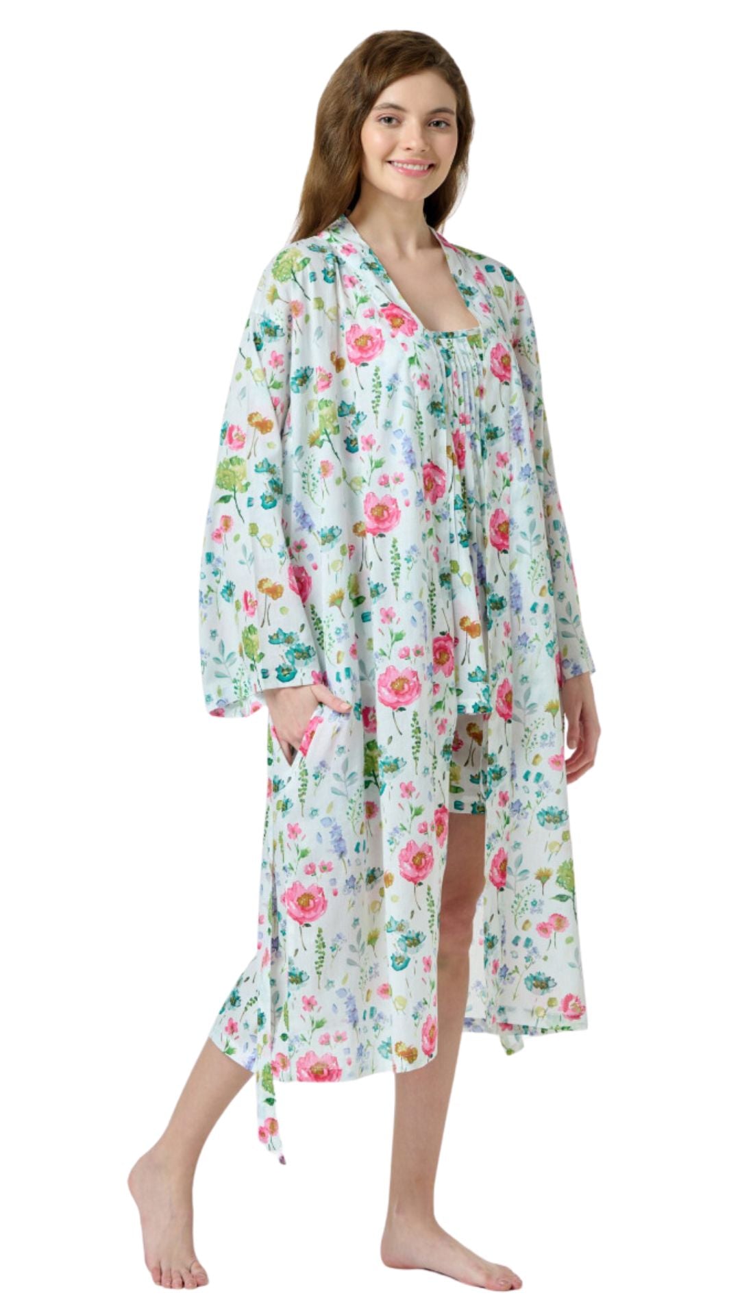 floral dressing gown for women