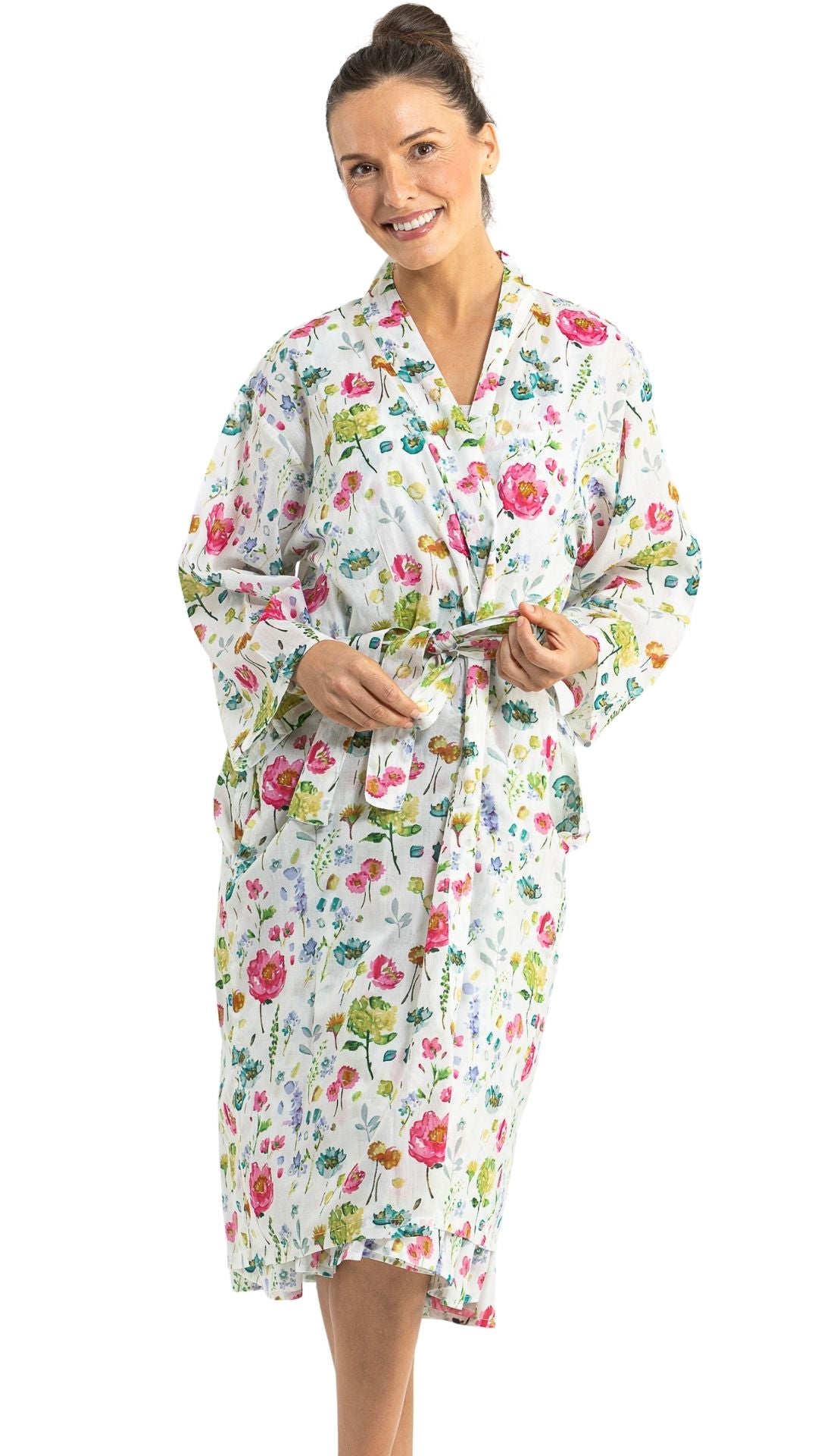 Floral Cotton Dressing Gown THE NIGHTIE SHOP - Australia Floral Cotton Dressing Gown THE NIGHTIE SHOP - Australia