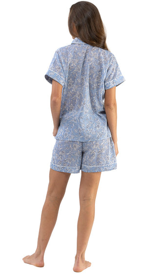Blue pj set cotton short sleeve - fast shipping from Australia plus sizes