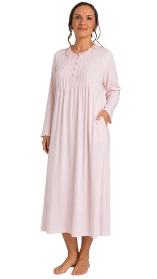 Penelope Stretch Cotton Nightie - Pink