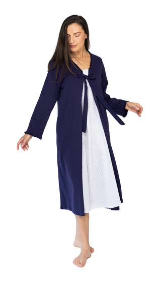 Penelope Long Sleeve Brunch Coat - Navy