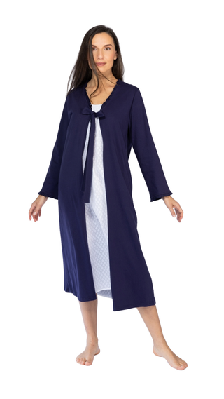 Penelope Long Sleeve Brunch Coat - Navy