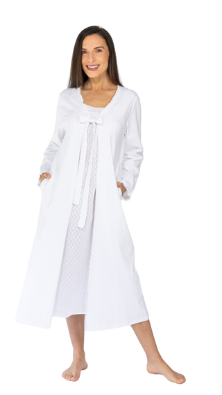 Penelope Long Sleeve Brunch Coat - White