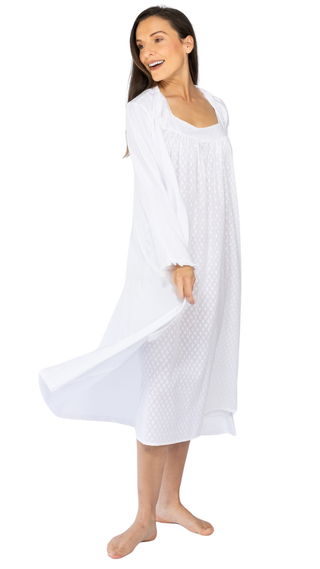 Penelope Long Sleeve Brunch Coat - White