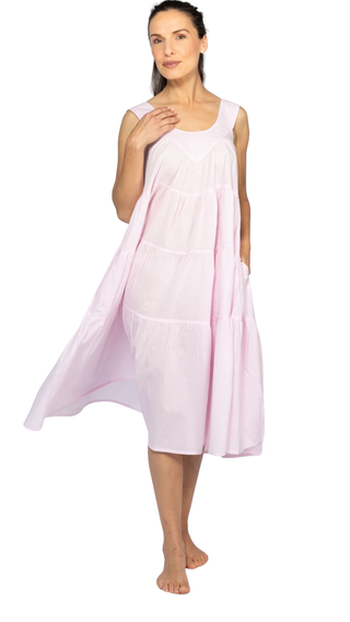 Petal Pink Sleeveless Maxi Dress Nightie