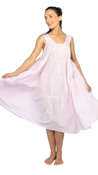 Petal Pink Sleeveless Maxi Dress Nightie