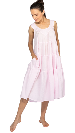 Petal Pink Sleeveless Maxi Dress Nightie