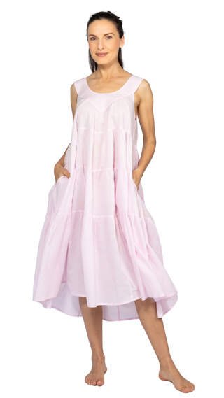 Petal Pink Sleeveless Maxi Dress Nightie