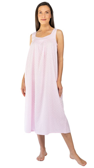 Clarice Pink Sleeveless Cotton Nightie