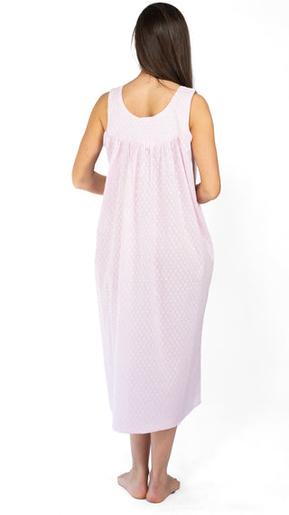 Clarice Pink Sleeveless Cotton Nightie