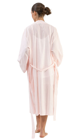 Pink Gingham Cotton Dressing Gown