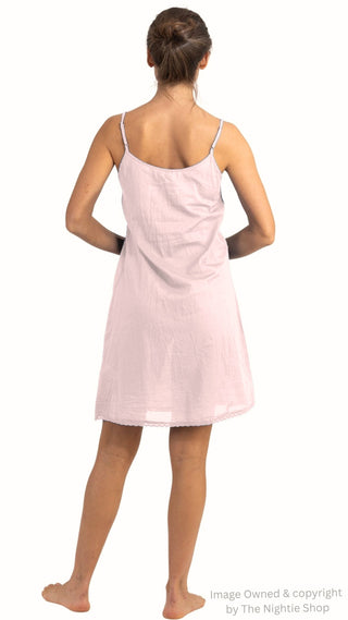 Soft Pink Cotton Short Slip