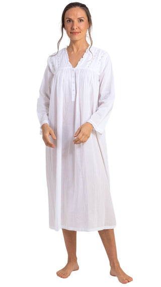 Pippa Long Sleeve Cotton Nightie