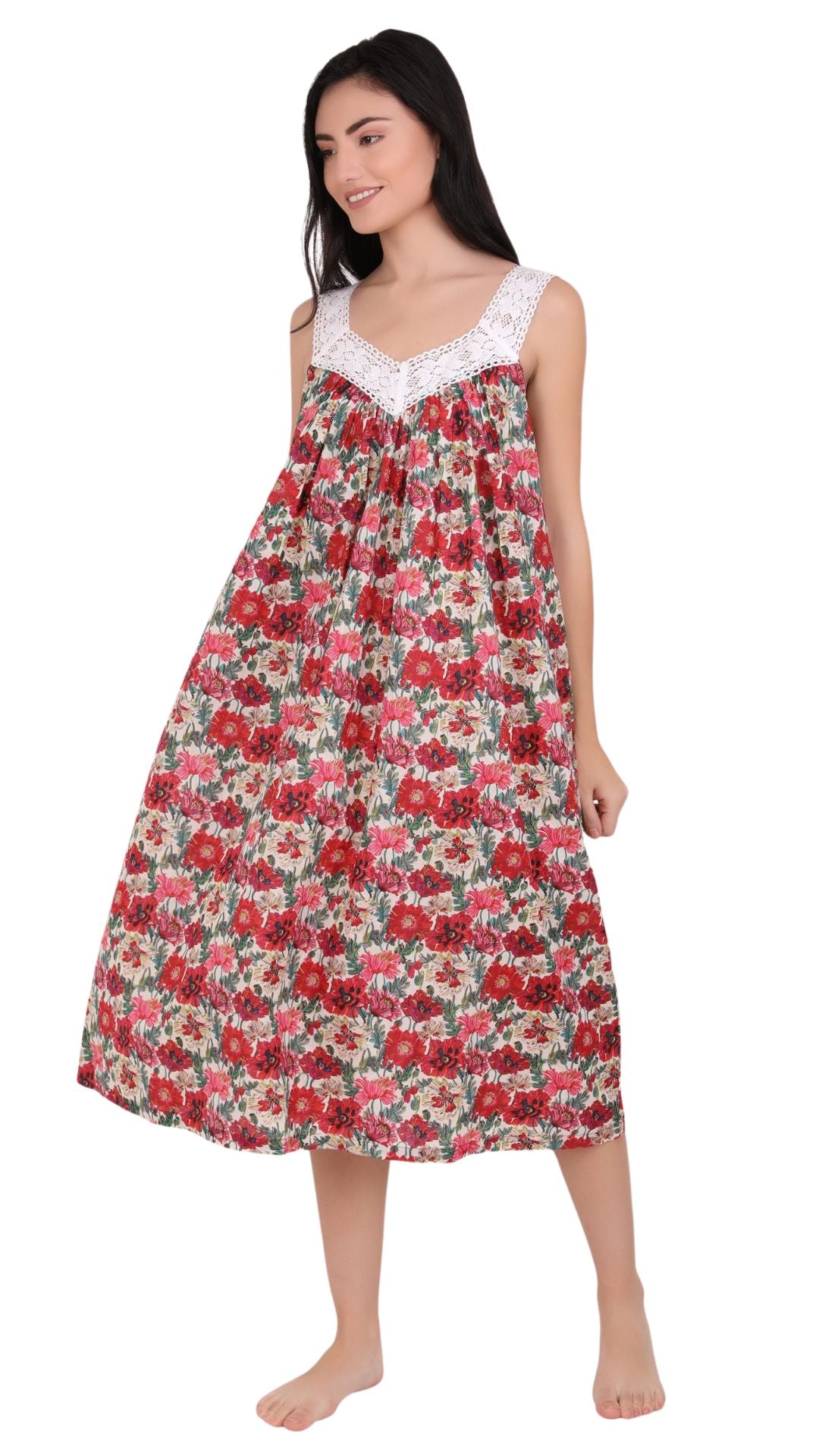 Poppy Sleeveless V Neck Nightie