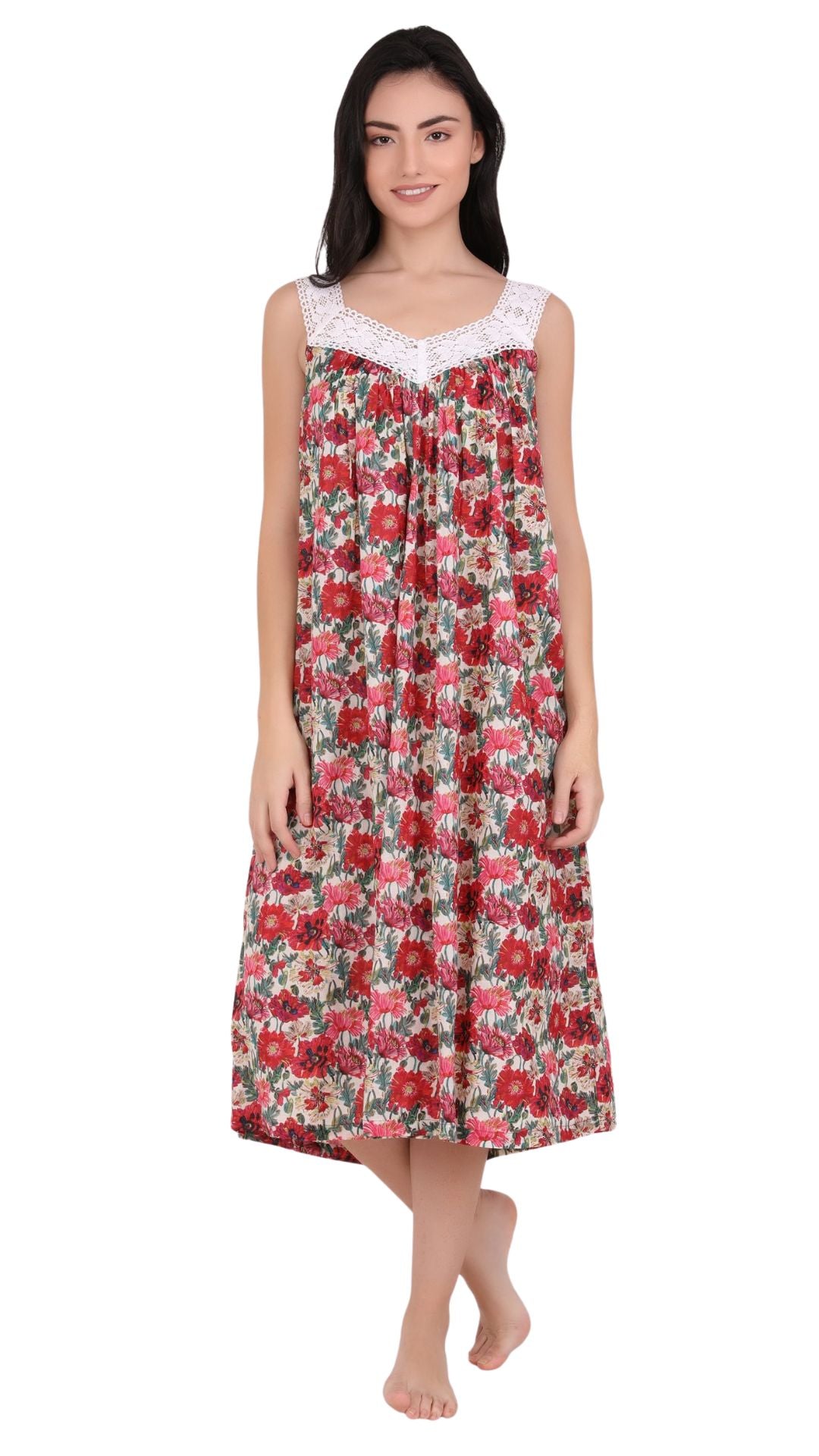 Poppy Sleeveless V Neck Nightie